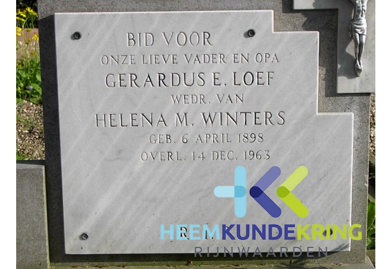 Grafstenen kerkhof Herwen Coll. HKR (165) G.E.Loef